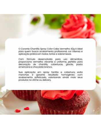 Corante Chantilly Spray Vermelho 42g