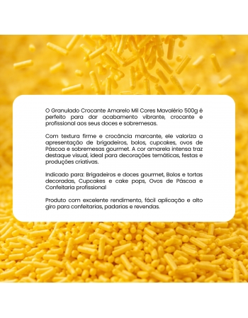 Granulado Crocante Amarelo 500g Mavalério