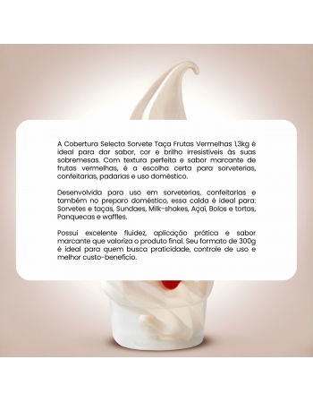 Cobertura Selecta Frutas Vermelhas 1,3kg