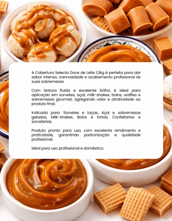 Cobertura Selecta Doce de Leite 1,3kg