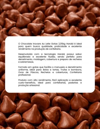 Chocolate Inovare Ao Leite Gotas 2,05kg Harald