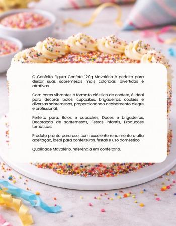 Confeito Figura Confete 120g Mavalério