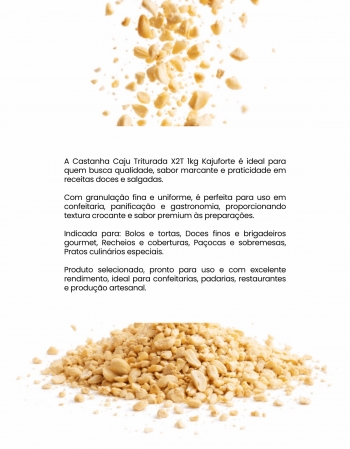 Castanha Caju Triturada X2t 1kg Kajuforte