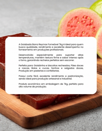 Goiabada Barra Reymax Forneável 7kg