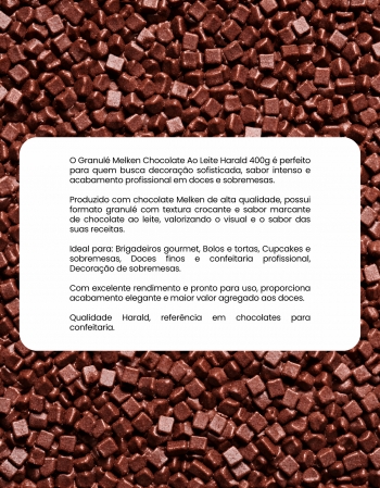 Granulé Melken Chocolate Ao Leite Harald 400g