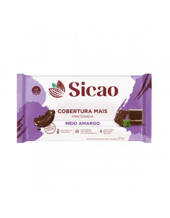 Cobertura Barra Sicao Mais Chocolate Meio Amargo 2,1kg