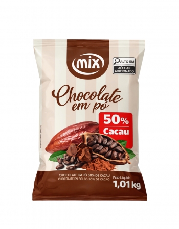 Chocolate em Pó 50% Duas Rodas 1,01kg Mix