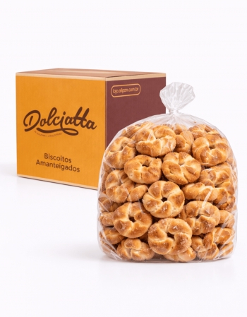 Bolachinha Amanteigada Petit Four Trança Nata Dolciatta 1,5kg