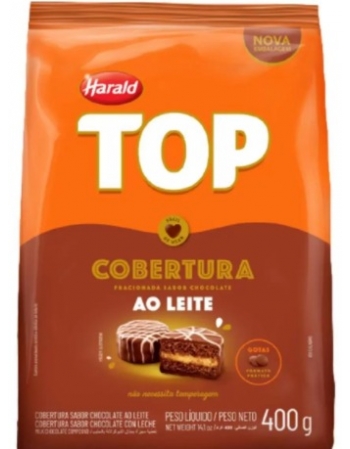 Chocolate Cobertura Top Ao Leite Gotas 400g - Harald