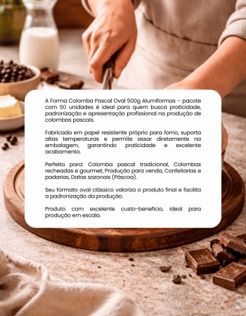 Forma Colomba Pascal 500g Alumiformas 50un