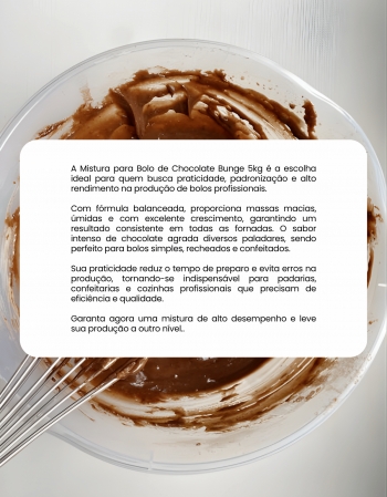 Mistura para Bolo Chocolate Bunge 5kg