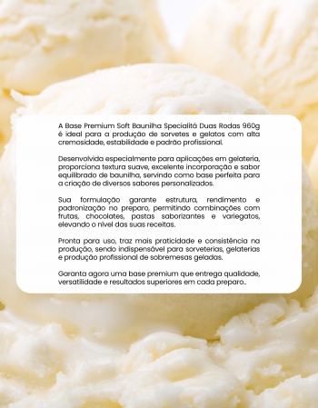 Base Premium Soft Baunilha Specialitá 960g