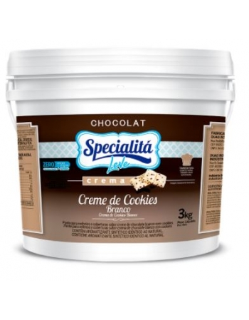 Recheio Specialitá Zero Creme Cookies Branco 3kg - 2 Rodas