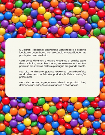 Coloreti Tradicional 5kg Pastilha Confeitada