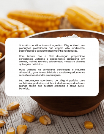 Amido de Milho Amissol 25kg Ingredion