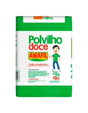 Polvilho Doce Mandioca Amafil 25kg Artesanal