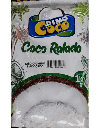 Coco Ralado Úmido e Adoçado 1kg - Dinococo