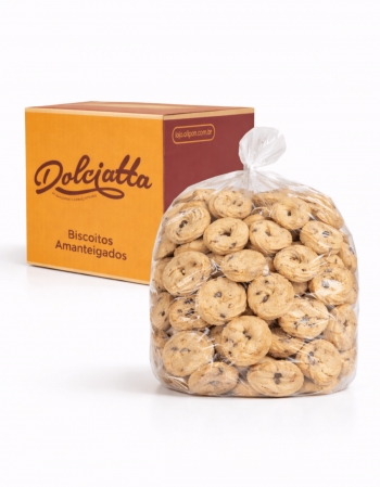 Bolachinha Amanteigada Petit Four Rosca Flocos Dolciatta 2kg