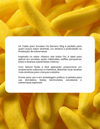 Calda Fini Banana 190g para Sorvete