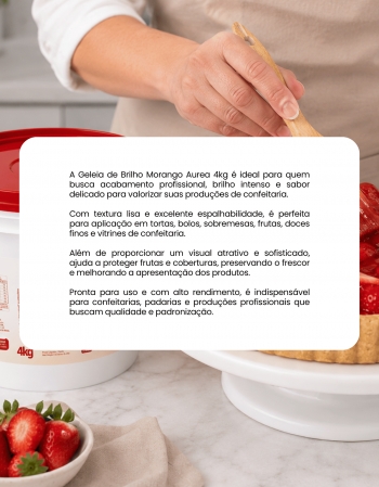 Geleia de Brilho Morango Aurea 4kg