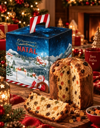 Caixa Panetone Natal 500g 50un Pris Embalagens