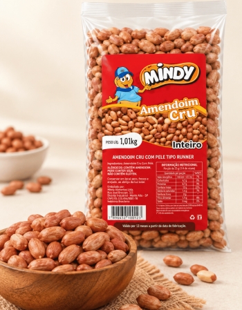 Amendoim Cru Inteiro com Casca Mindy 1,01kg