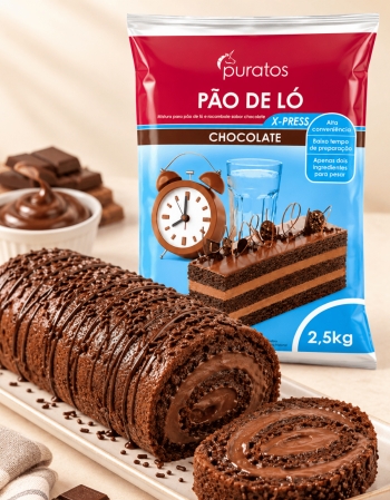 Mistura Pão De Ló Rocambole Chocolate Xpress Puratos 2,5kg