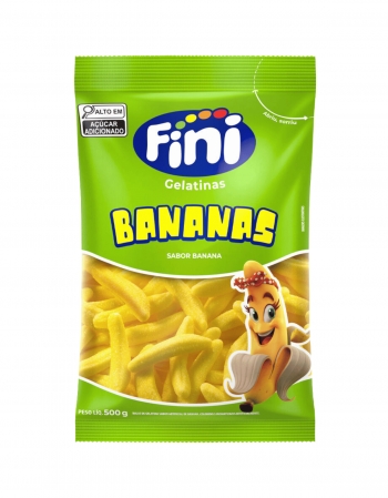 Bala De Gelatina Fini Bananas 500g