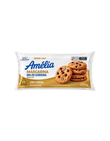 Margarina Amélia 80% Lipídios Sem Sal Vigor 1,010kg