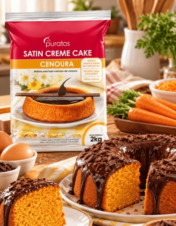 Mistura Bolo Cake Satin Cenoura Puratos 2kg