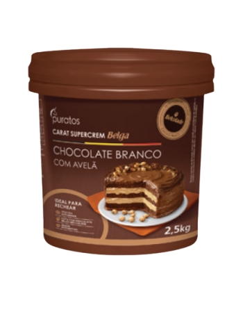 Recheio Carat Supercrem 2,5kg Choc. Branco c/ Avelã - Puratos
