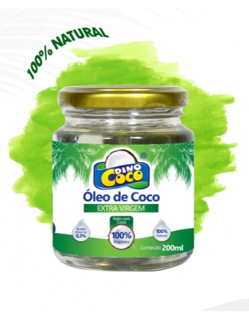 Óleo de Coco Extra Virgem 200ml - Dinococo