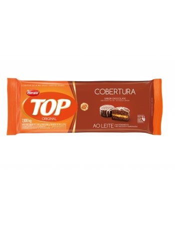 Chocolate Cobertura Top Ao Leite Barra 2,1kg - Harald
