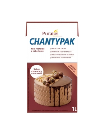 Chantilly Chantypak Chocolate c/ Avelã 1L - Puratos