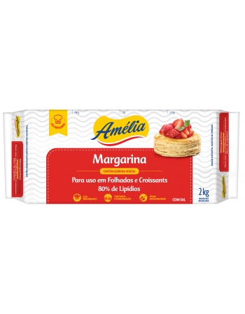 Margarina Para Folhados Amélia 2kg Vigor