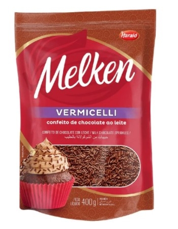 Chocolate Granulado Melken Vermicelli Ao Leite 400g - Harald