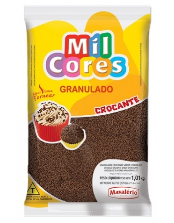 Granulado Crocante Sabor Chocolate Mil Cores 1kg