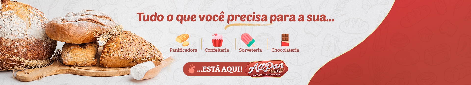  Banner, Allpan, Confeitaria, Loja, Sorveteria, Chocolateria, Panificação, Padaria